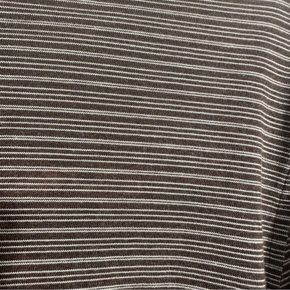 Men's Cremieux Performance tee shirt, size L, brown/white, cotton blend - Picture 2 of 10